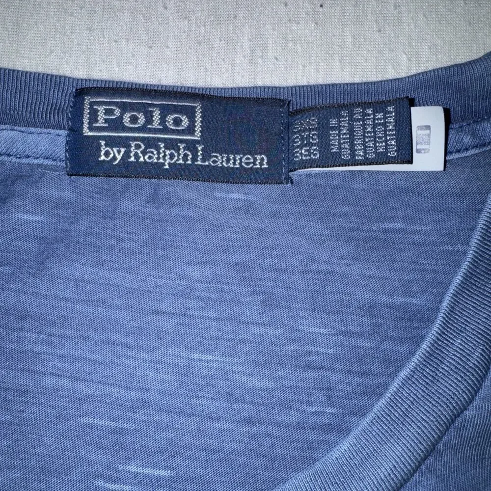 Polo Ralph Lauren T-Shirt Adult 3XB Tall Blue Palm Island Supplies Single Stitch